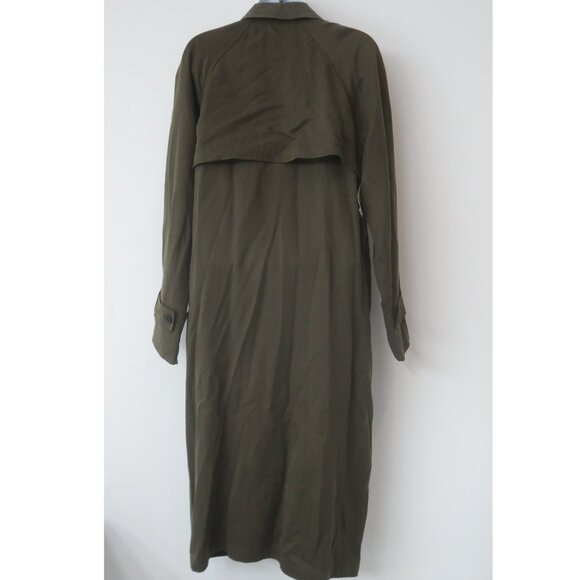 Babaton Trench Coat Green Size Medium Aritzia NWT - Picture 2 of 12